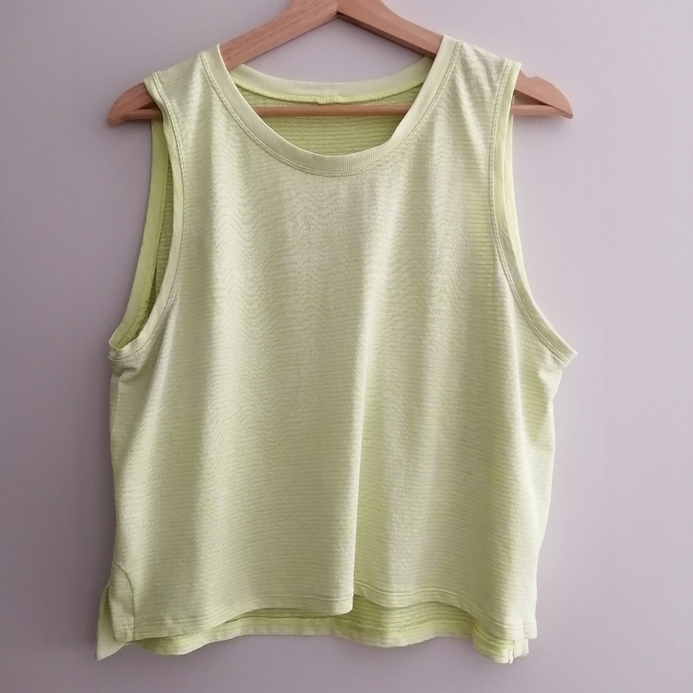Lululemon Train To Be Tank Ripple Weave Lemon Sorbet Yellow Medium